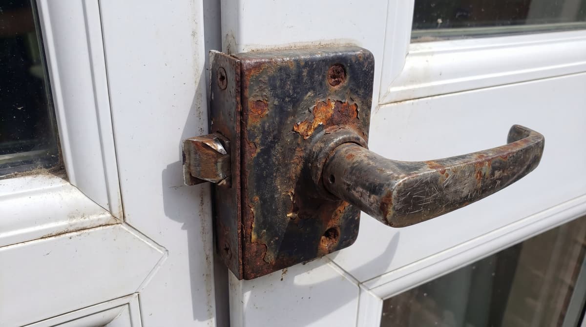 Door Hardware Restoration - Before