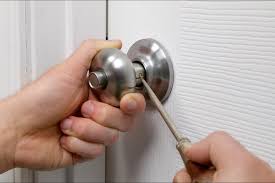 Door repair project by Window Fix GTA in Aurora, featuring a newly repaired door lock.